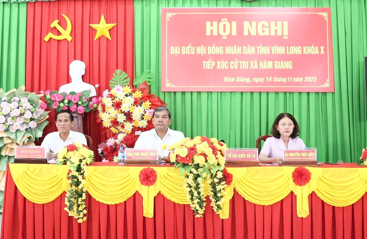 ĐẠI BIỂU HỘI ĐỒNG NHÂN DÂN CÁC CẤP TIẾP XÚC CỬ TRI XÃ HÀM GIANG
